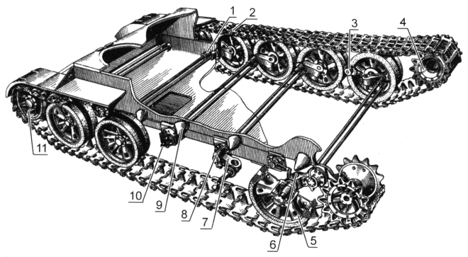 Ходовая часть Т-62М