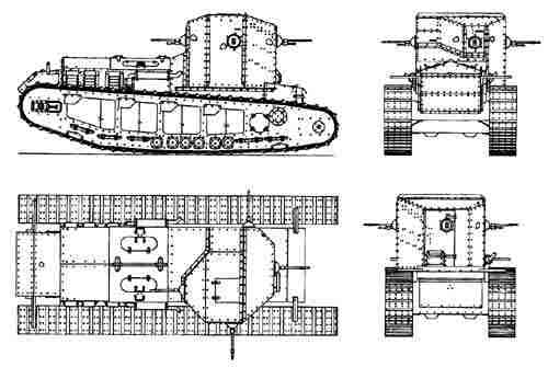   k.. "Whippet". , 1918. 
 14 ,   6080 .,   2620 .,   2750 .,    6 - 14.,      14 /,   3  4 7,7-  "".   3 .   :    0,75 .,    2,10 .,    0,80 .    130 .